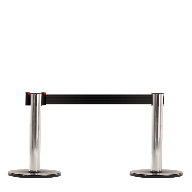 Pedestal em alumínio com acabamento cromado de 50 cm de altura.